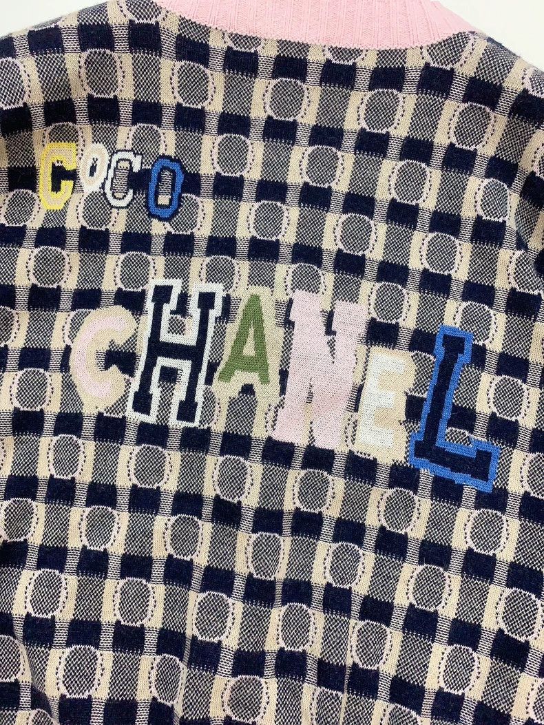 Chanel Chanel Pink plaid cashmere sweater coat Size XS / US 0-2 / IT 36-38 - 3 Thumbnail
