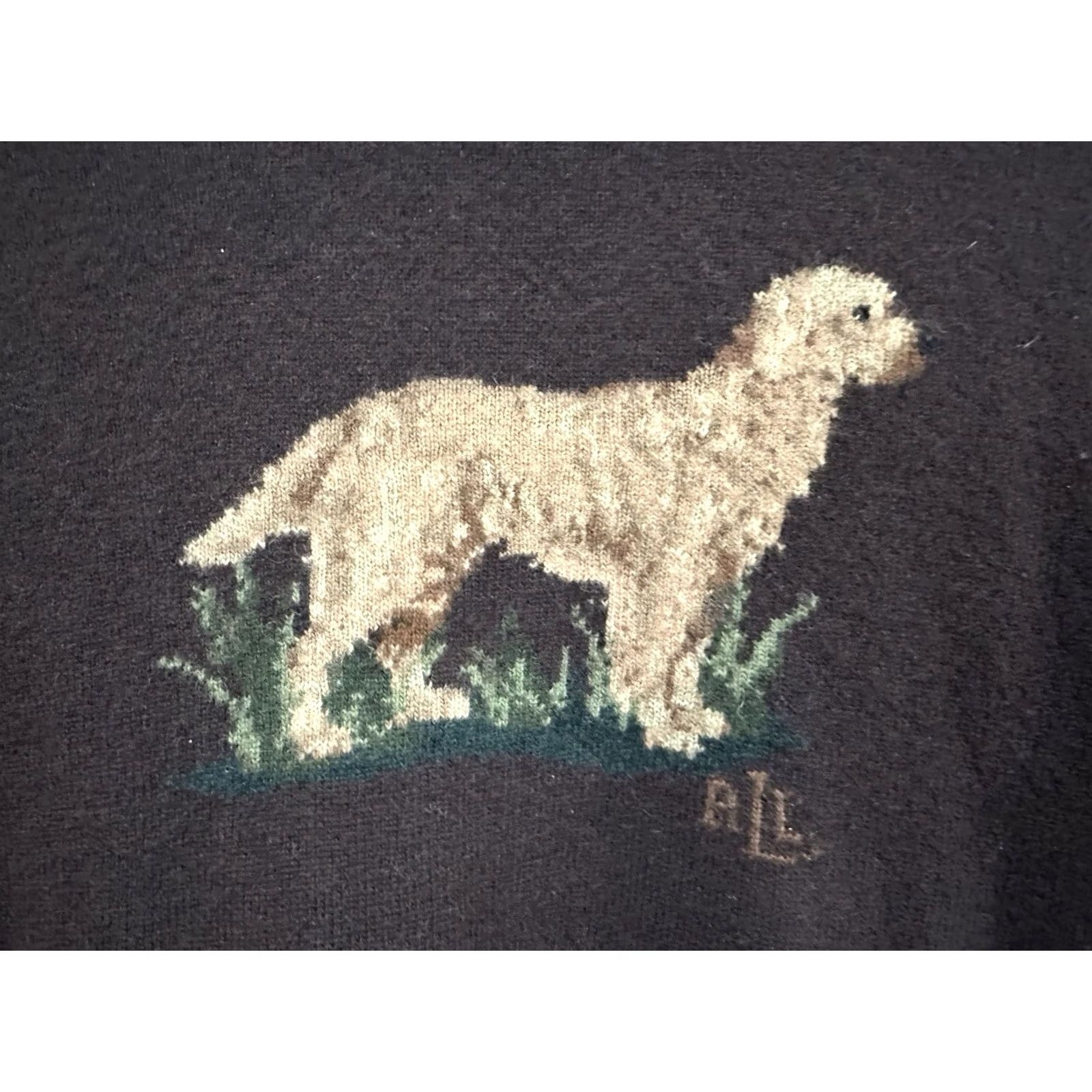 Ralph Lauren VINTAGE Lauren Ralph Lauren Golden Retriever Sweater L Brown Turtleneck Wool Womens Size L / US 10 / IT 46 - 4 Thumbnail
