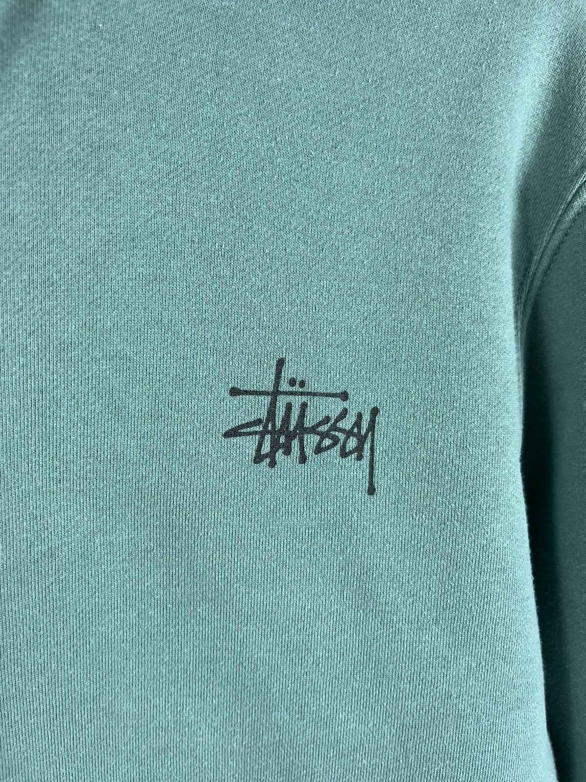 Stussy × Vintage Vintage Stussy basic y2k hoodie sweatshirt sea green rare Size US S / EU 44-46 / 1 - 11 Thumbnail