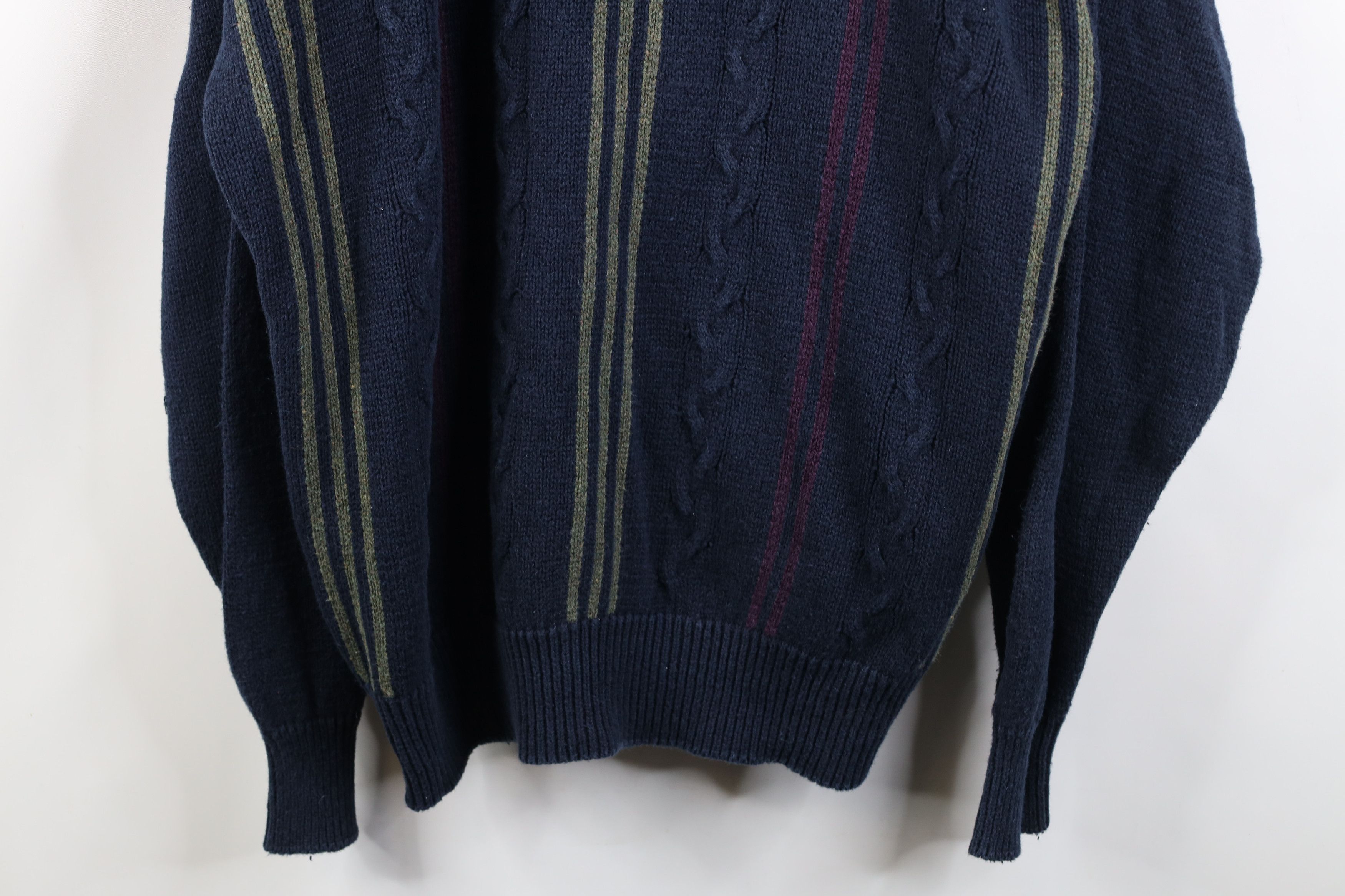 Vintage Vintage 90s Streetwear Chunky Ribbed Cable Knit Sweater Size US XL / EU 56 / 4 - 3 Thumbnail