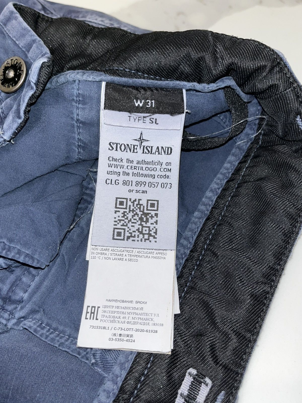 Stone Island Stone Island Type SL Navy Blue Cargo Trousers Size US 31 - 6 Thumbnail