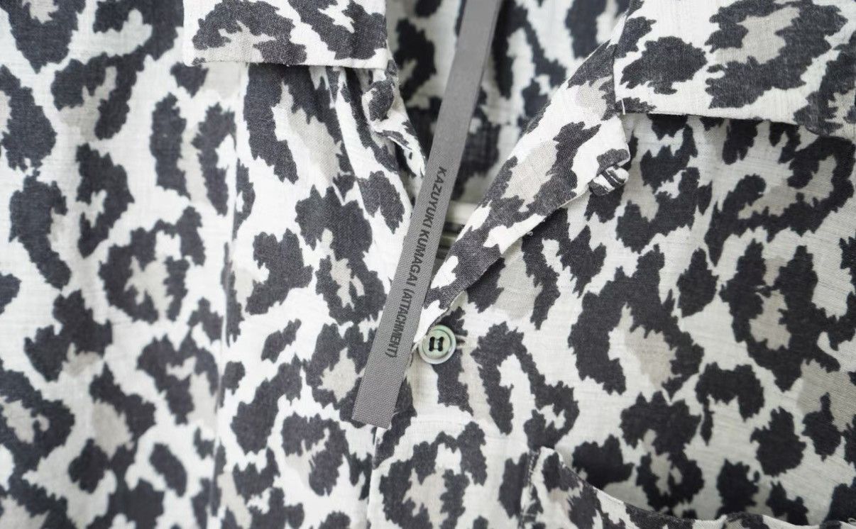 Kazuyuki Kumagai Attachment Kazuyuki Tiger Print Blend Short Sleeve Shirt Size US S / EU 44-46 / 1 - 5 Thumbnail
