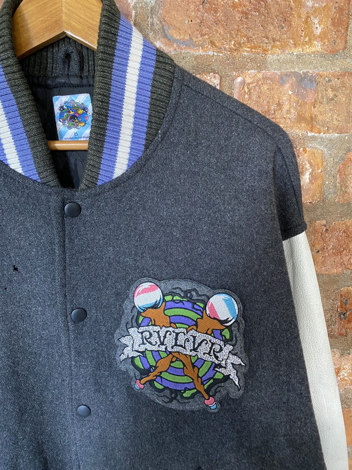PHENOMENON AW02 REVOLVER murakami floral varsity leather jacket Size US M / EU 48-50 / 2 - 12 Thumbnail