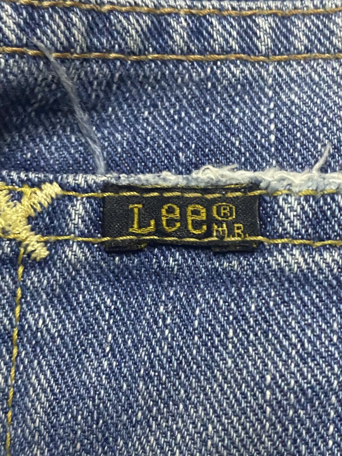 Number (N)ine Vintage Lee Riders Faded Wash Distressed Loose Jeans Size US 33 - 9 Thumbnail