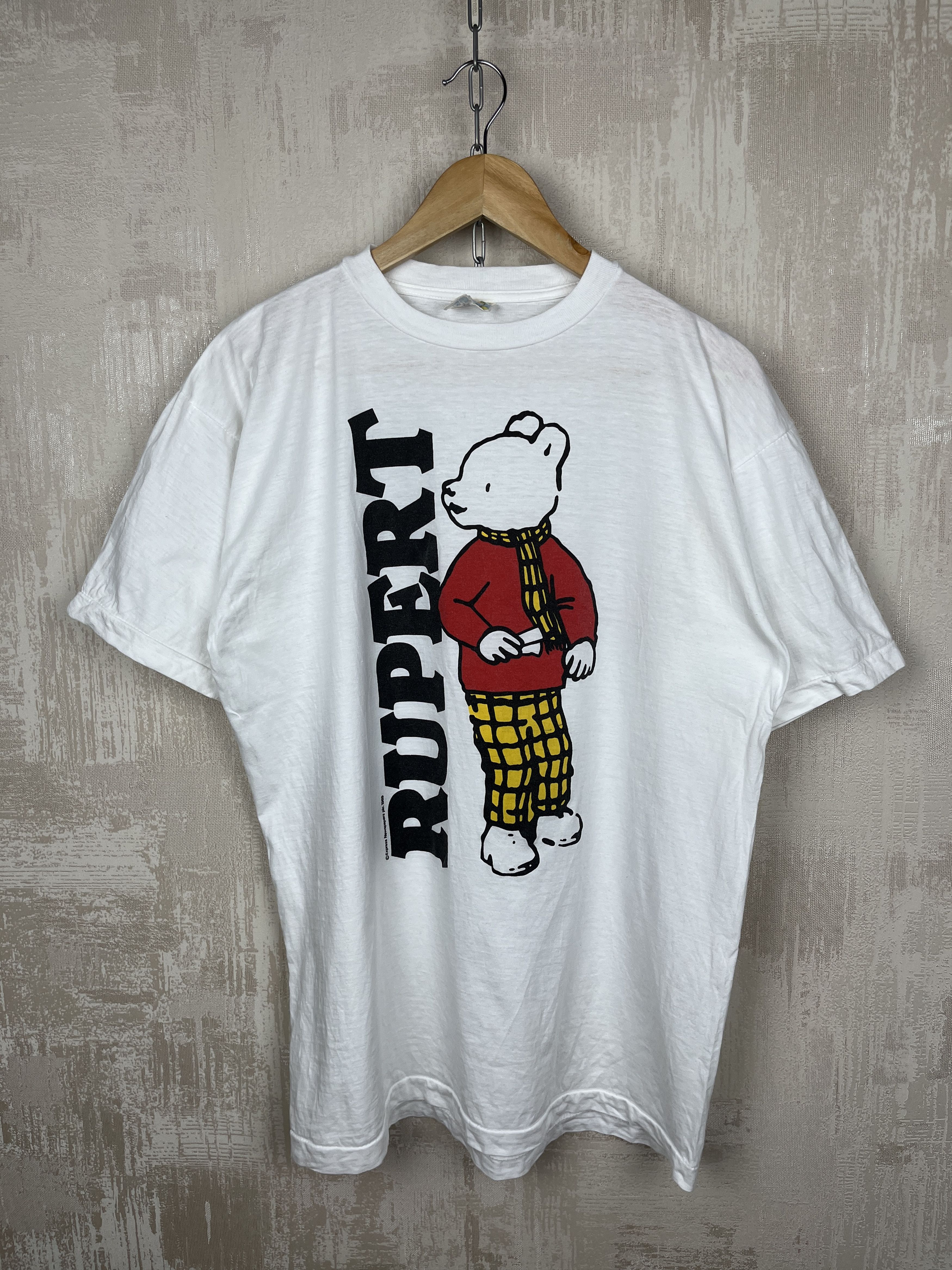 Cartoon Network Vintage Rupert 1989 TV series Graphic T-shirt Size US XL / EU 56 / 4 - 1 Thumbnail