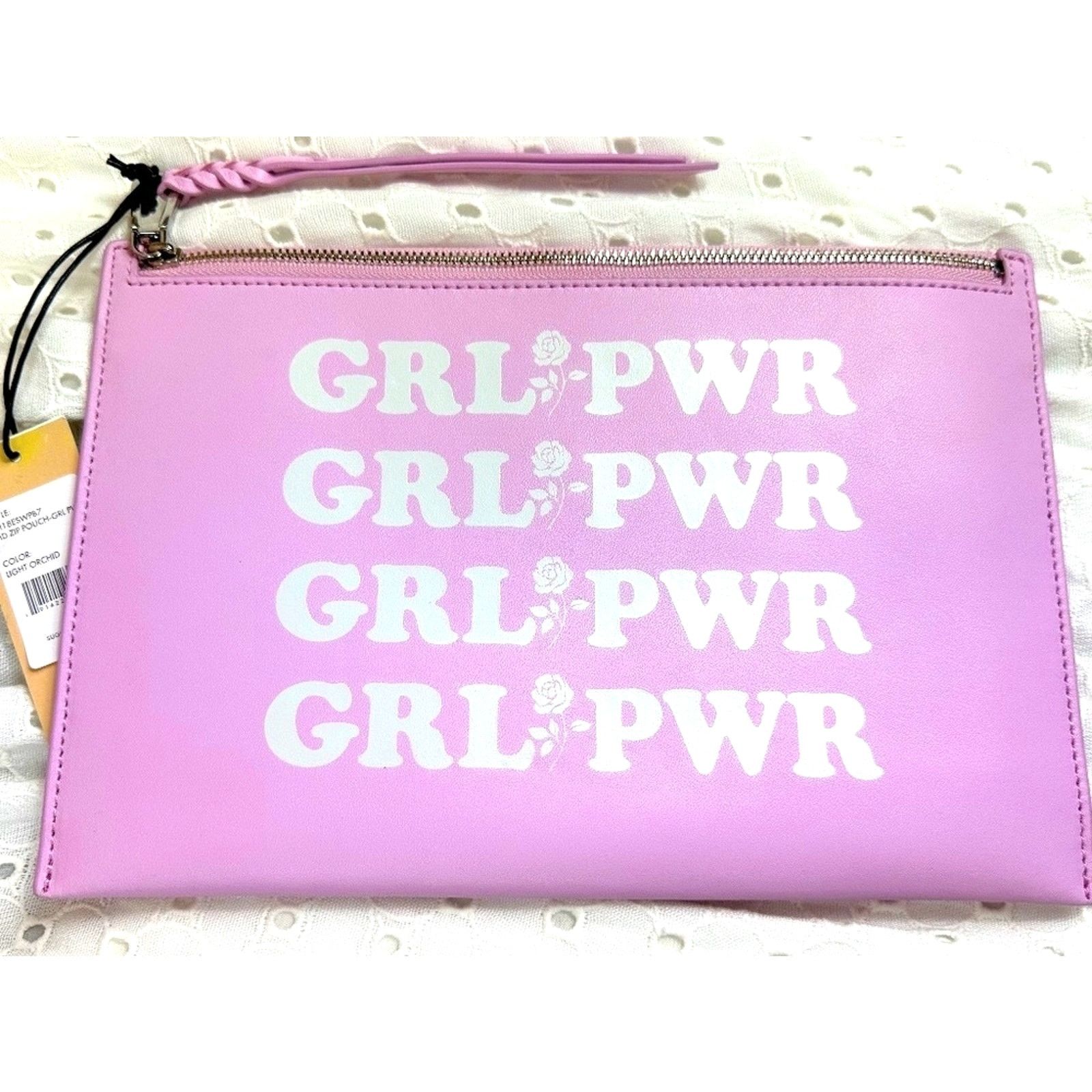Rebecca Minkoff Rebecca Minkoff Girl Power Leather Zip Clutch Light Orchid Size ONE SIZE - 2 Thumbnail