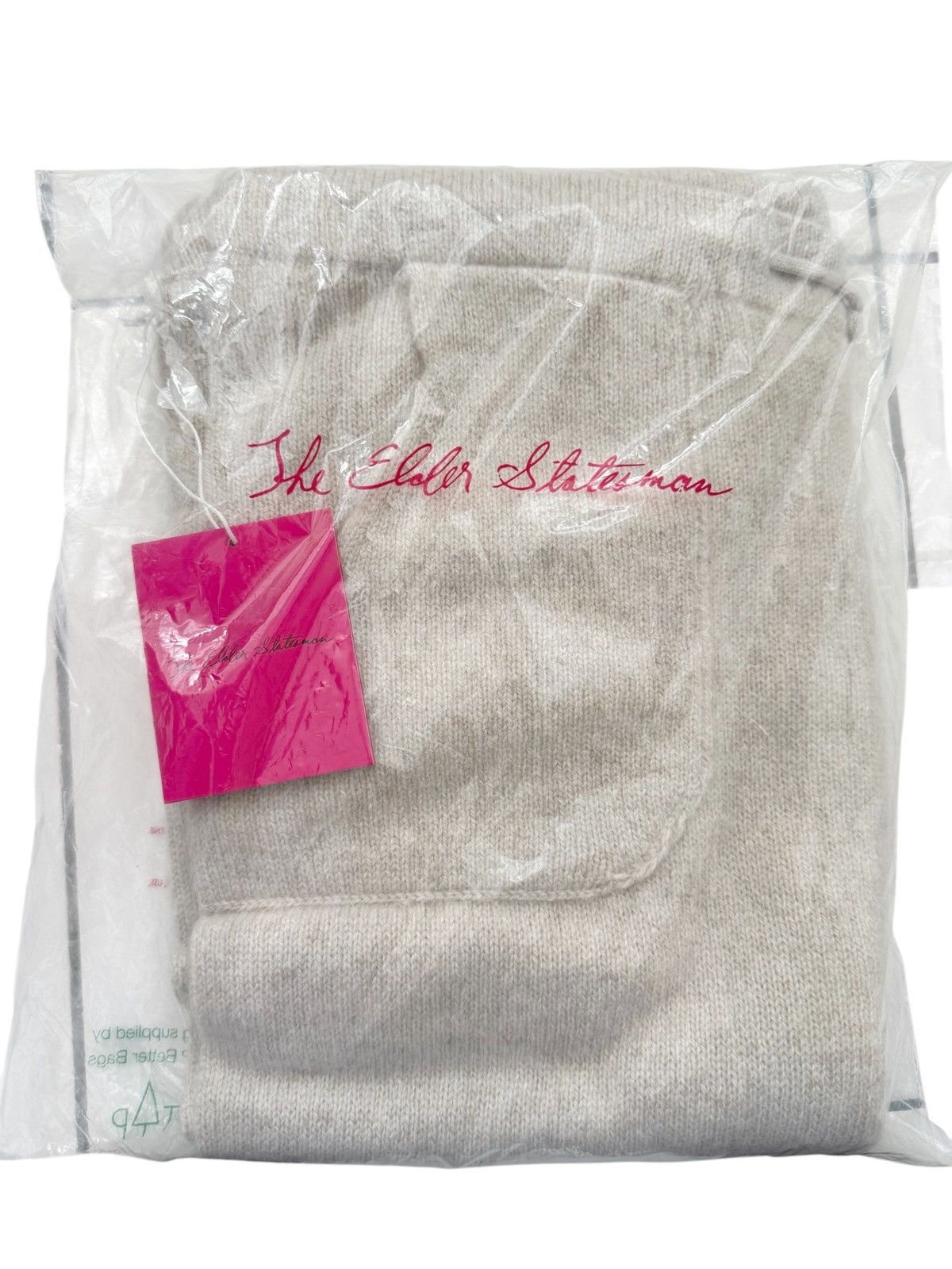 The Elder Statesman $1195 Cashmere Heavy Sweatpants (White) Size US 34 / EU 50 - 4 Thumbnail