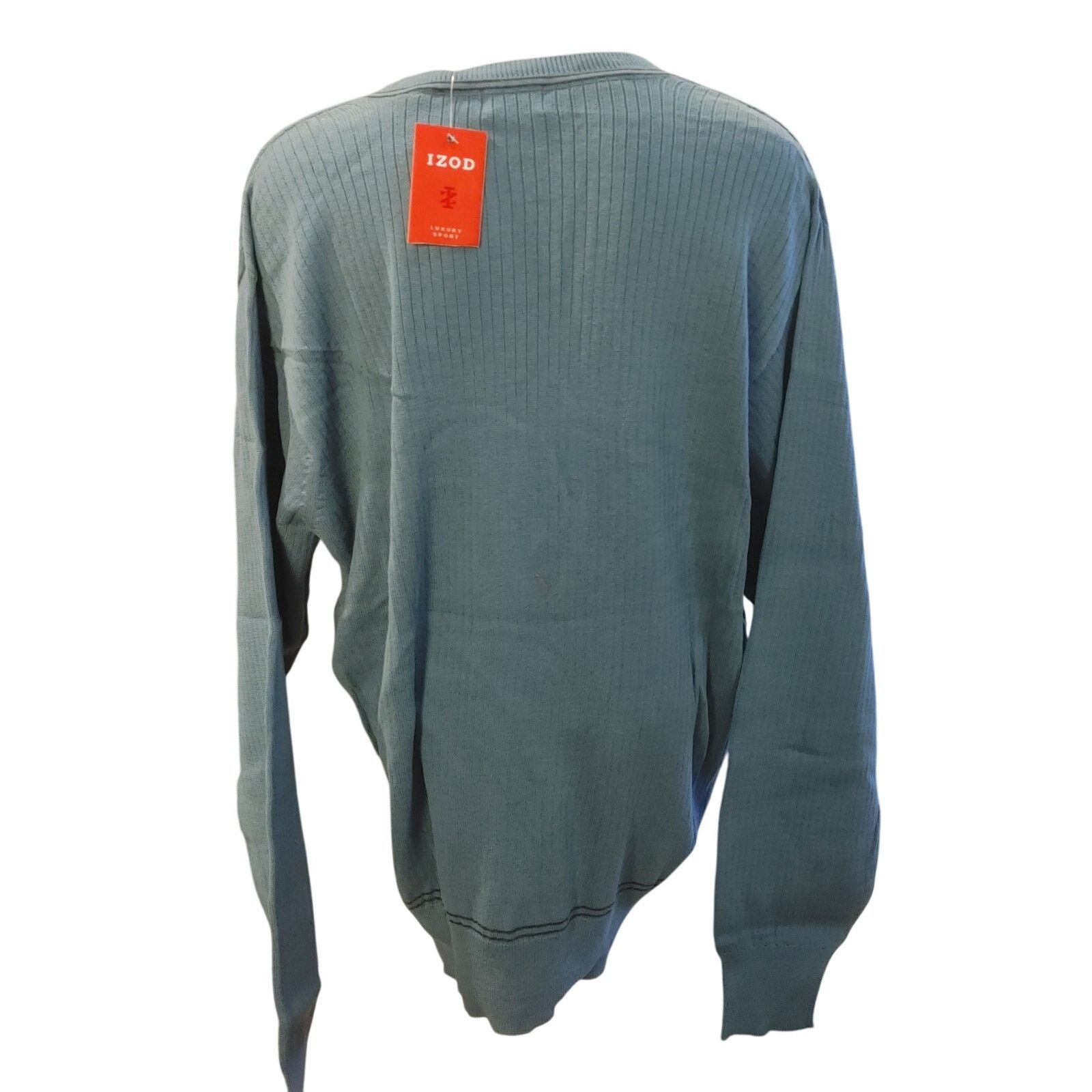 Izod Izod Luxury Sport Women's XL V-Neck Grey Long Sleeve Top Size XL / US 12-14 / IT 48-50 - 2 Thumbnail