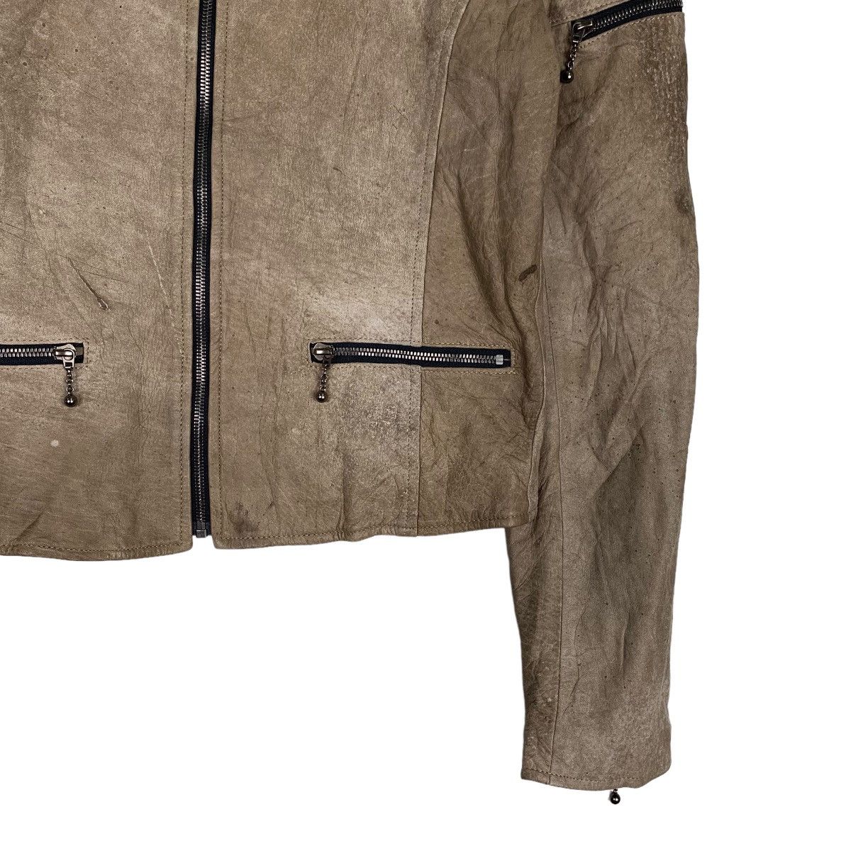 5351 POUR LES HOMMES 5351 Pour Les Hommes Cowhide Leather Jacket #0365-C17 Size S / US 4 / IT 40 - 4 Thumbnail