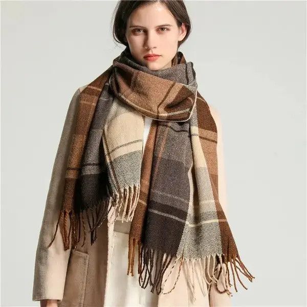 Designer × Japanese Brand Scarf Women Cashmere Winter Size ONE SIZE - 2 Thumbnail