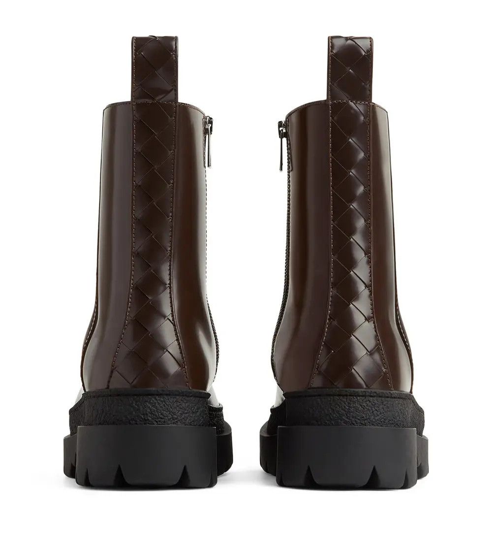 Bottega Veneta o1s1rm1025 Leather Highway Ankle Boots in Brown Size US 7 / EU 40 - 3 Thumbnail