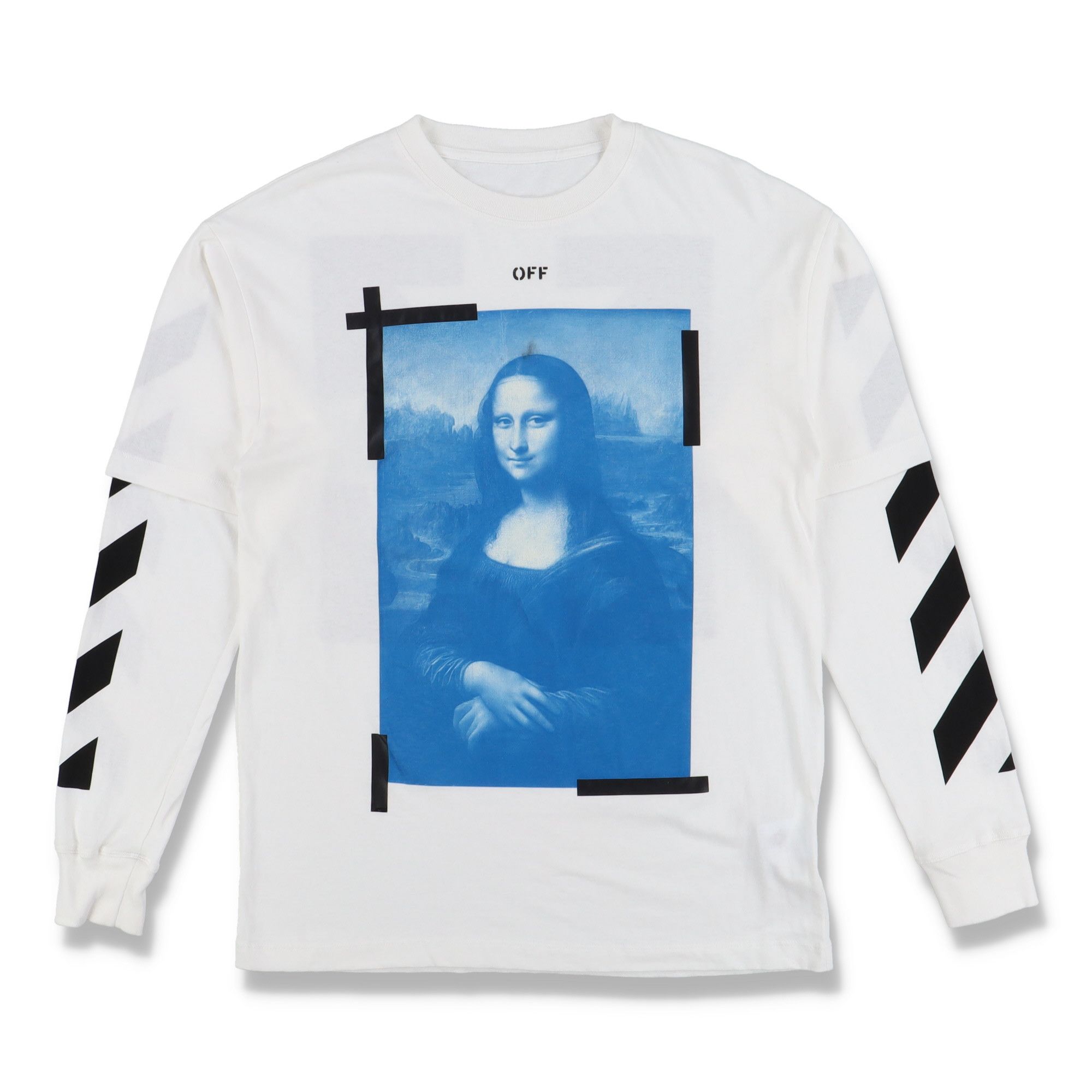 Off White White Mona Lisa Double Layer Arrows Long Sleeve T Shirt Grailed