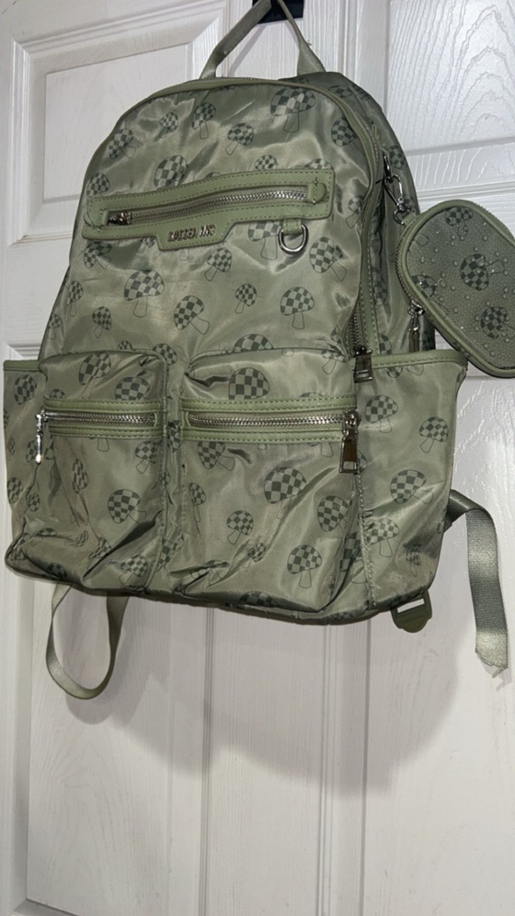 The Unbranded Brand Women's steve madden Green Mushroom Print Backpack One Size Size ONE SIZE - 2 Thumbnail