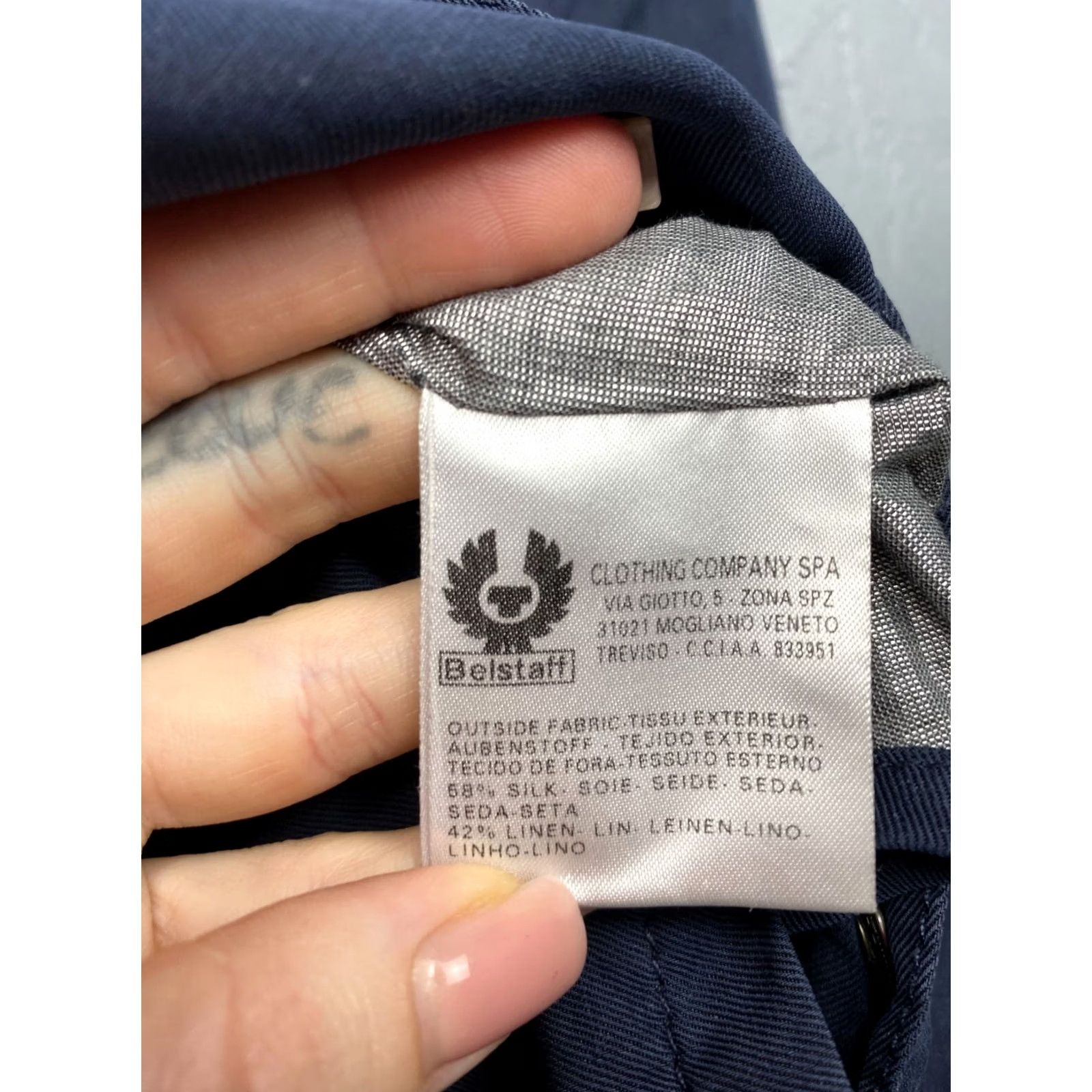 Belstaff VINTAGE Belstaff Jacket Womens Linen Cotton Belstaff Jacket Blue 42-Size M Medium Size M / US 6-8 / IT 42-44 - 5 Thumbnail