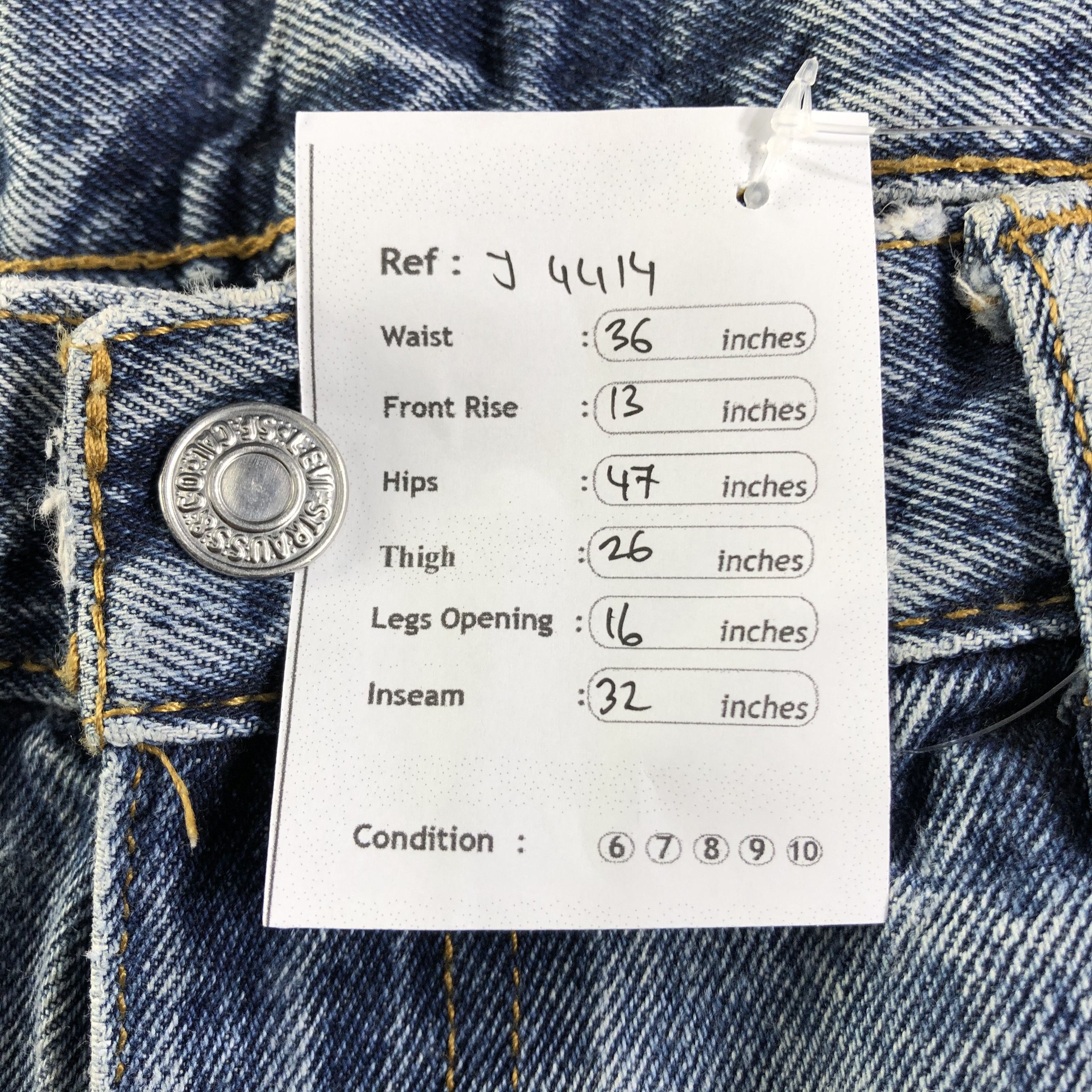Levi's Vintage Blue Wash Levis 550 Jeans-J4414 Size US 36 / EU 52 - 13 Thumbnail
