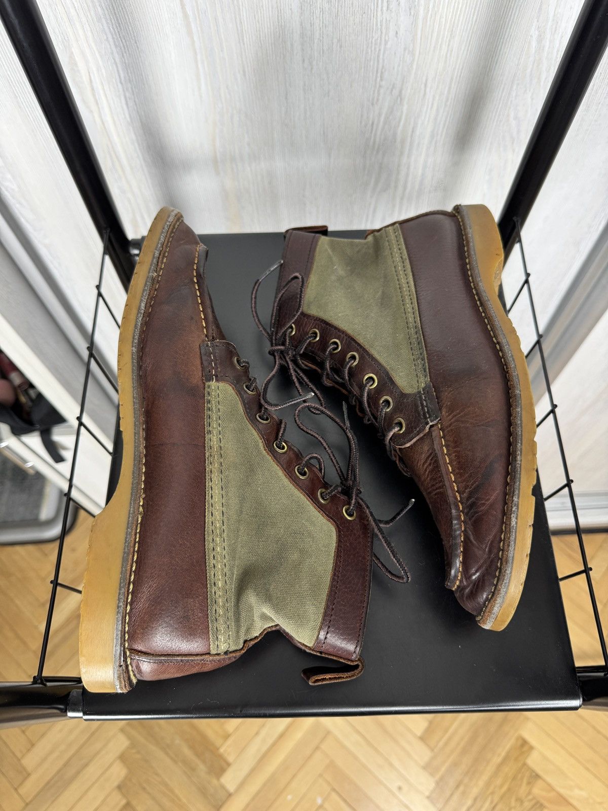 Red Wing Red Wing Weekender Moc 3336 Briar With Olive Canvas Boots Size US 8.5 / EU 41-42 - 9 Thumbnail