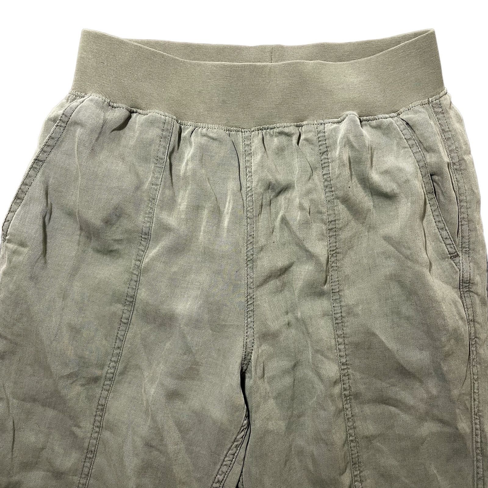 Faherty Faherty Arlie Pants Thyme Green Linen Blend Pull On Size XS Size 26" / US 2 / IT 38 - 3 Thumbnail