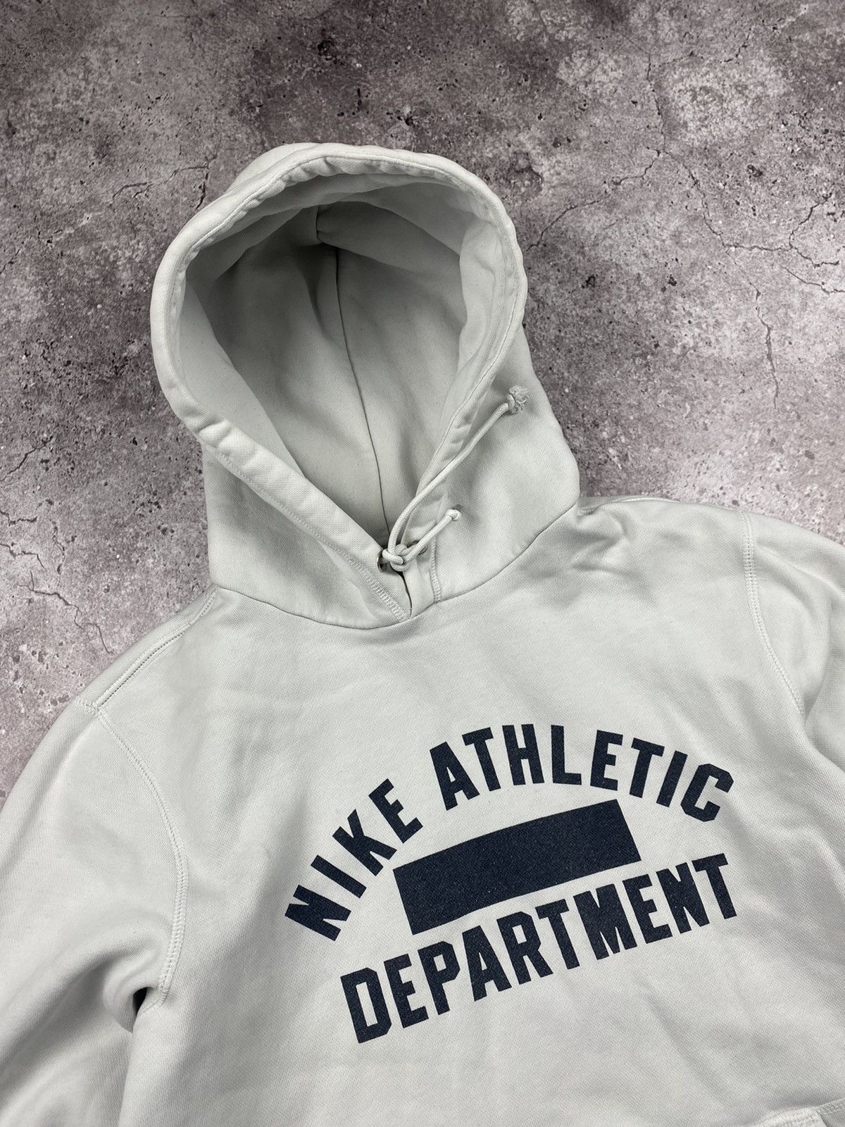 Nike × Vintage Vintage 90s Nike Athletics Spell Out Hoodie Gray USA L Size US S / EU 44-46 / 1 - 2 Thumbnail