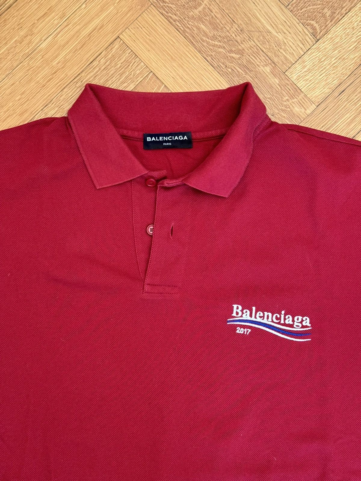 Balenciaga BALENCIAGA red polo AW17 Size US L / EU 52-54 / 3 - 4 Thumbnail