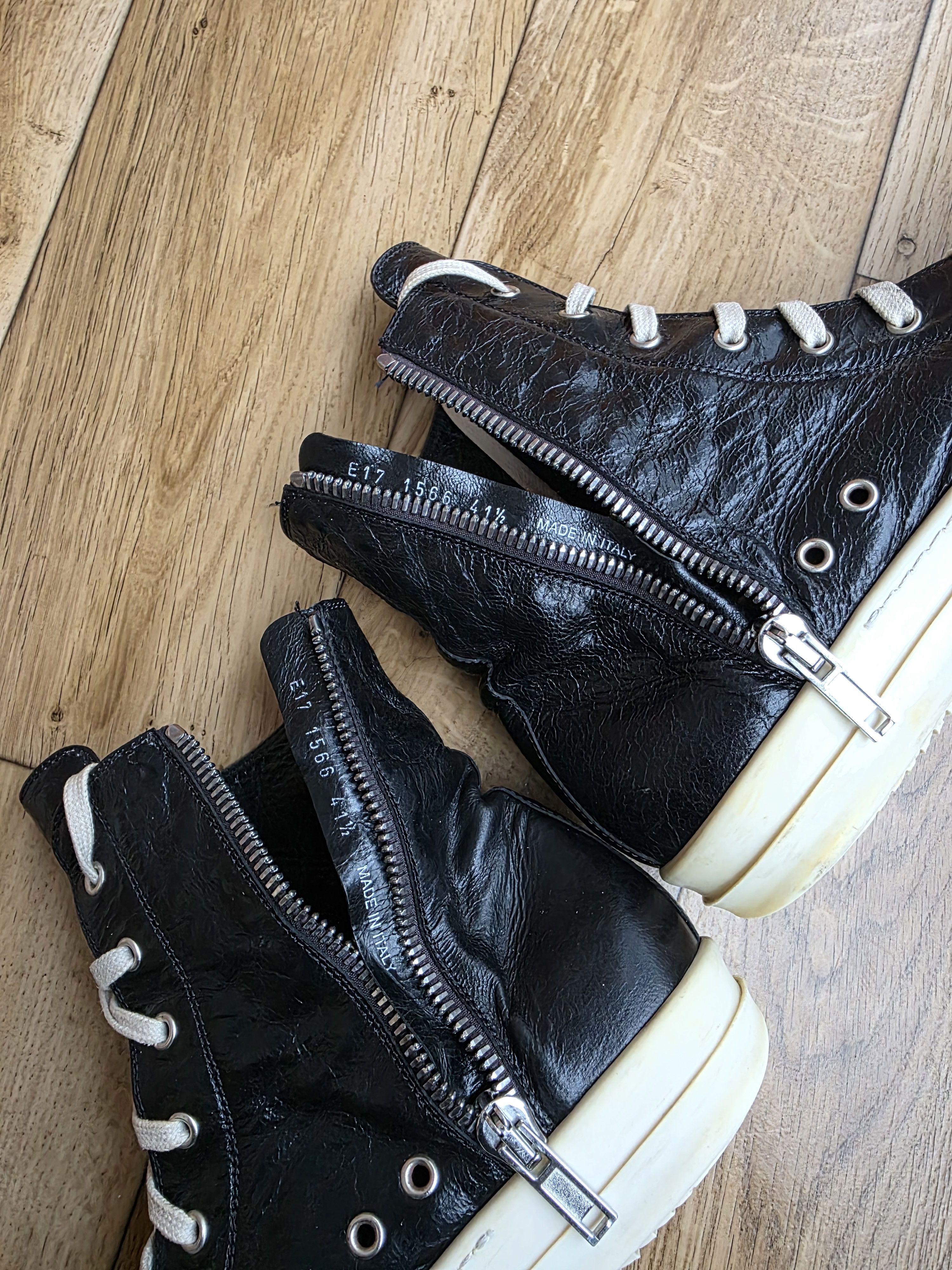 Rick Owens Rick Owens Cracked Effect Mainline Ramones Size US 9 / EU 42 - 8 Thumbnail