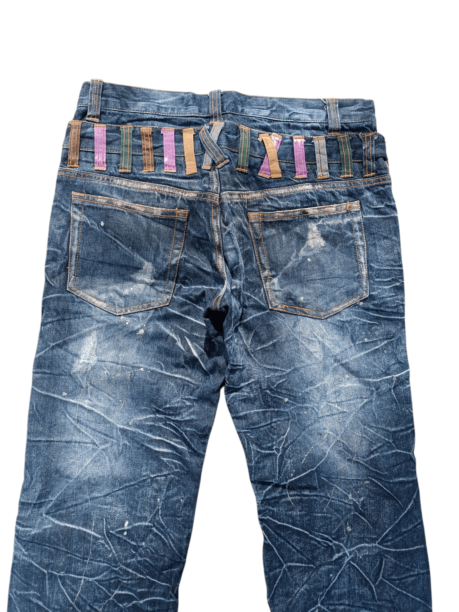 If Six Was Nine 💥VINTAGE NYLAUS JEANS DOUBLE WAIST DESIGN RARE Size US 32 / EU 48 - 4 Thumbnail