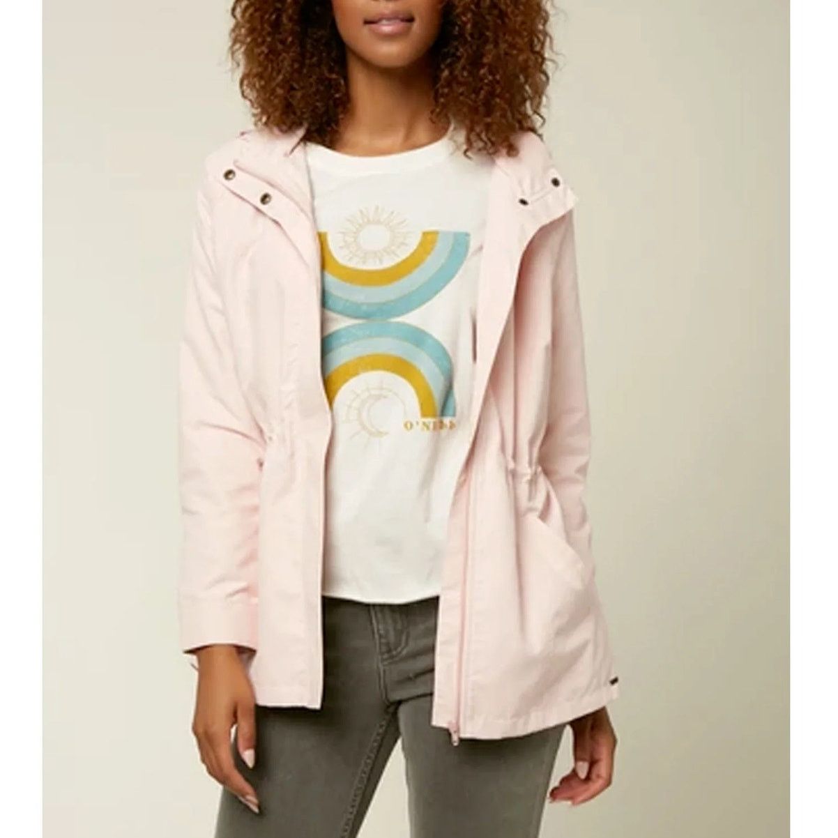 O'Neill O'Neill Gayle Full Zip Waterproof Cinched Jacket Pink M Size M / US 6-8 / IT 42-44 - 2 Thumbnail