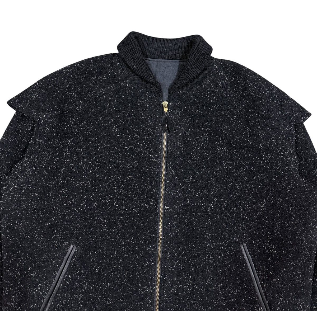 If Six Was Nine Btg🔥80’s Wool Alpaca Bomber Shawl Collar Zipper Jacket Size US L / EU 52-54 / 3 - 4 Thumbnail