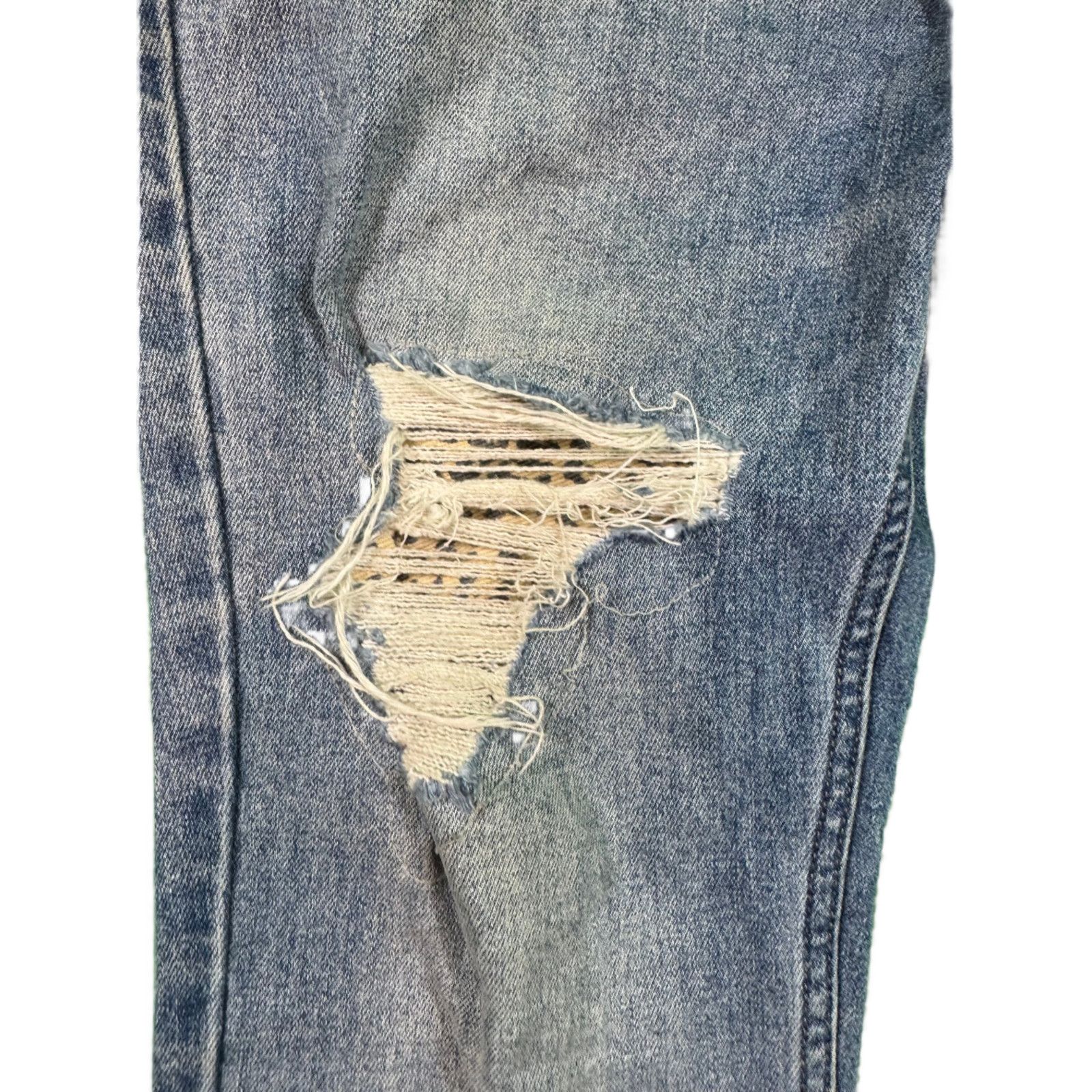 Ksubi Ksubi Light Wash Ripped Blue Jeans Size US 32 / EU 48 - 3 Thumbnail