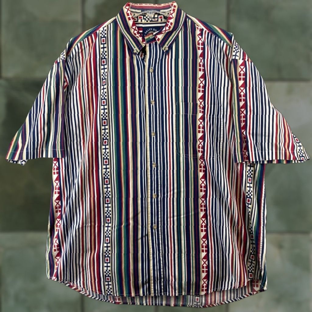Gant GANT Shirt Mens L Striped Imperial Poplin Button-Up 90s Vintage Salty Dog" Size US L / EU 52-54 / 3 - 1 Thumbnail