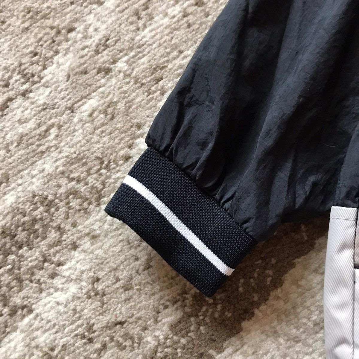 Nike × Vintage Vintage Y2K Nike Heavy Nylon Drill Black Sweatshirt size S/M Size US S / EU 44-46 / 1 - 6 Thumbnail