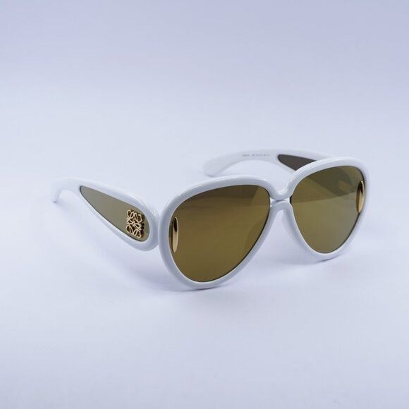 Loewe Loewe LW40132I 25G Sunglasses Shiny Ivory White Aviator Size ONE SIZE - 4 Thumbnail