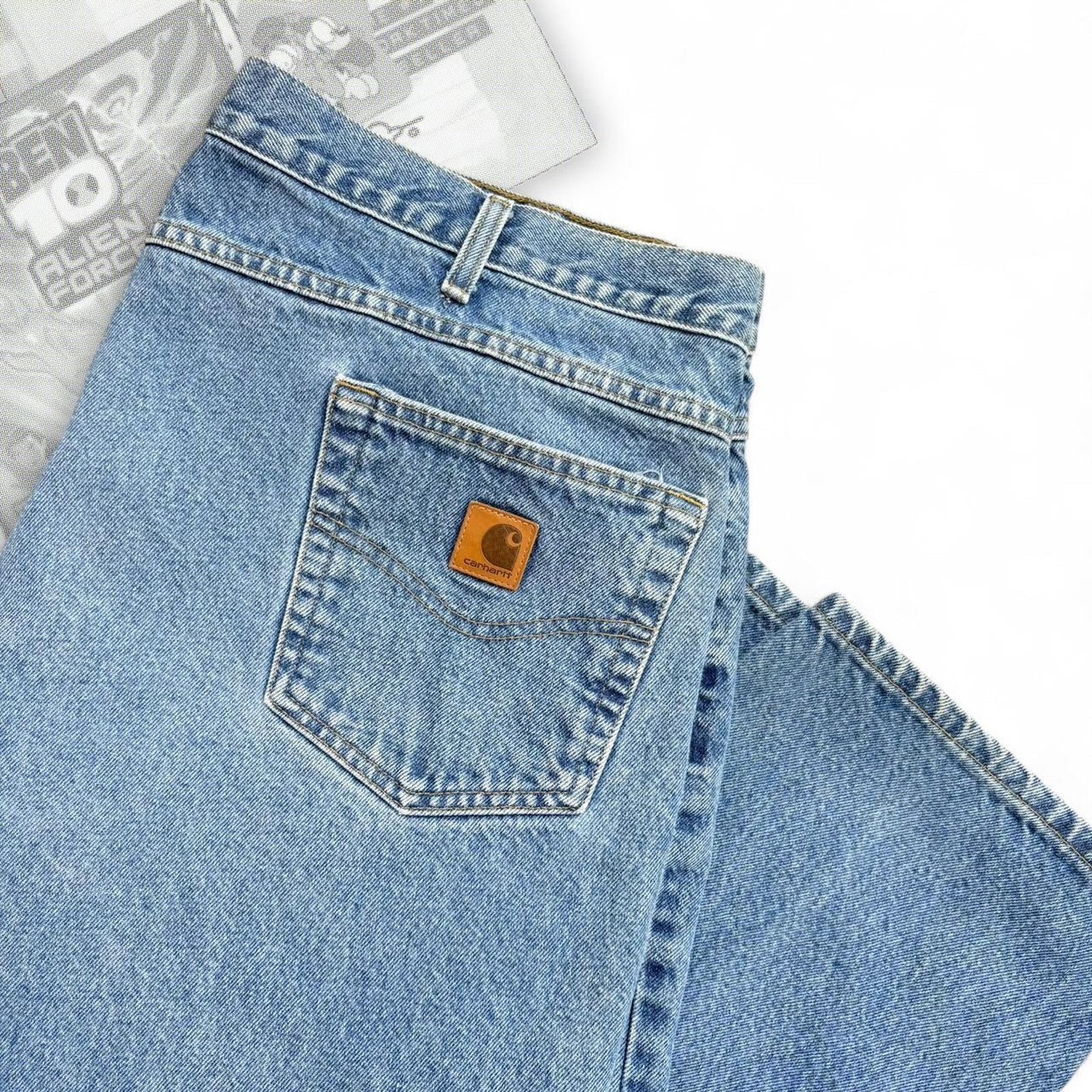 Carhartt Vintage blue denim baggy carhartt Size US 44 / EU 60 - 7 Thumbnail