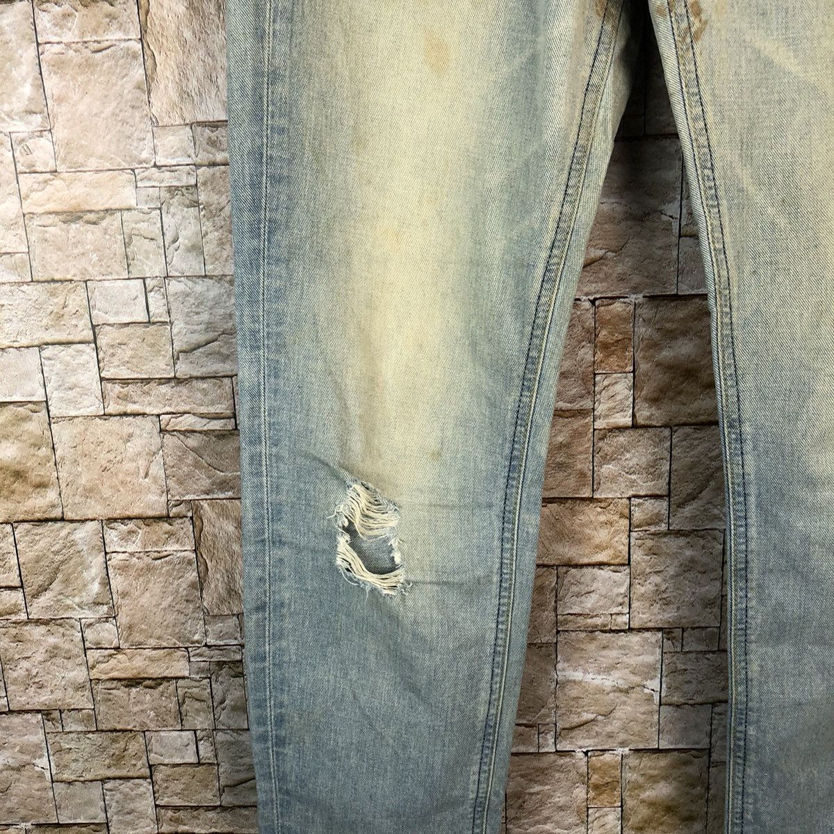 Lee Lee vintage Blue Distressed Denim Pants #A1029 Size US 31 - 9 Thumbnail
