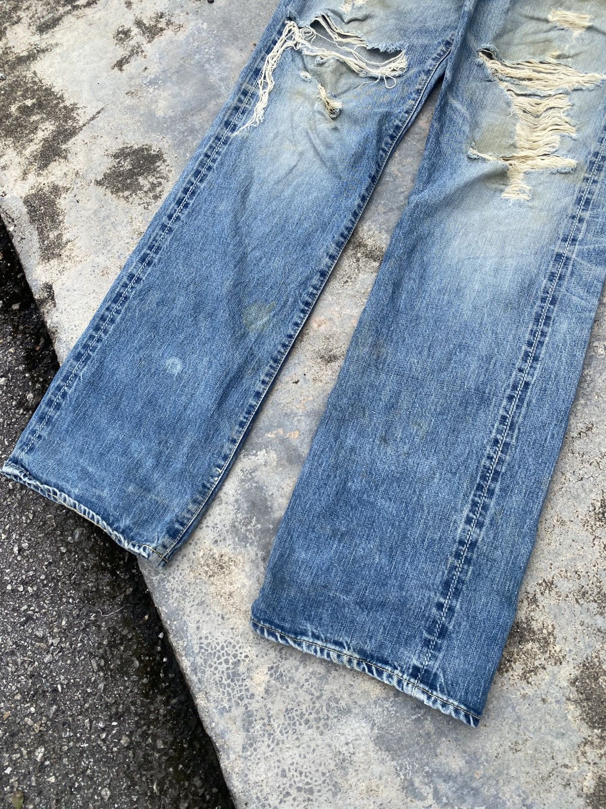 Prps Vintage Distressed Prps Selvedge Denim Pants Size US 33 - 3 Thumbnail