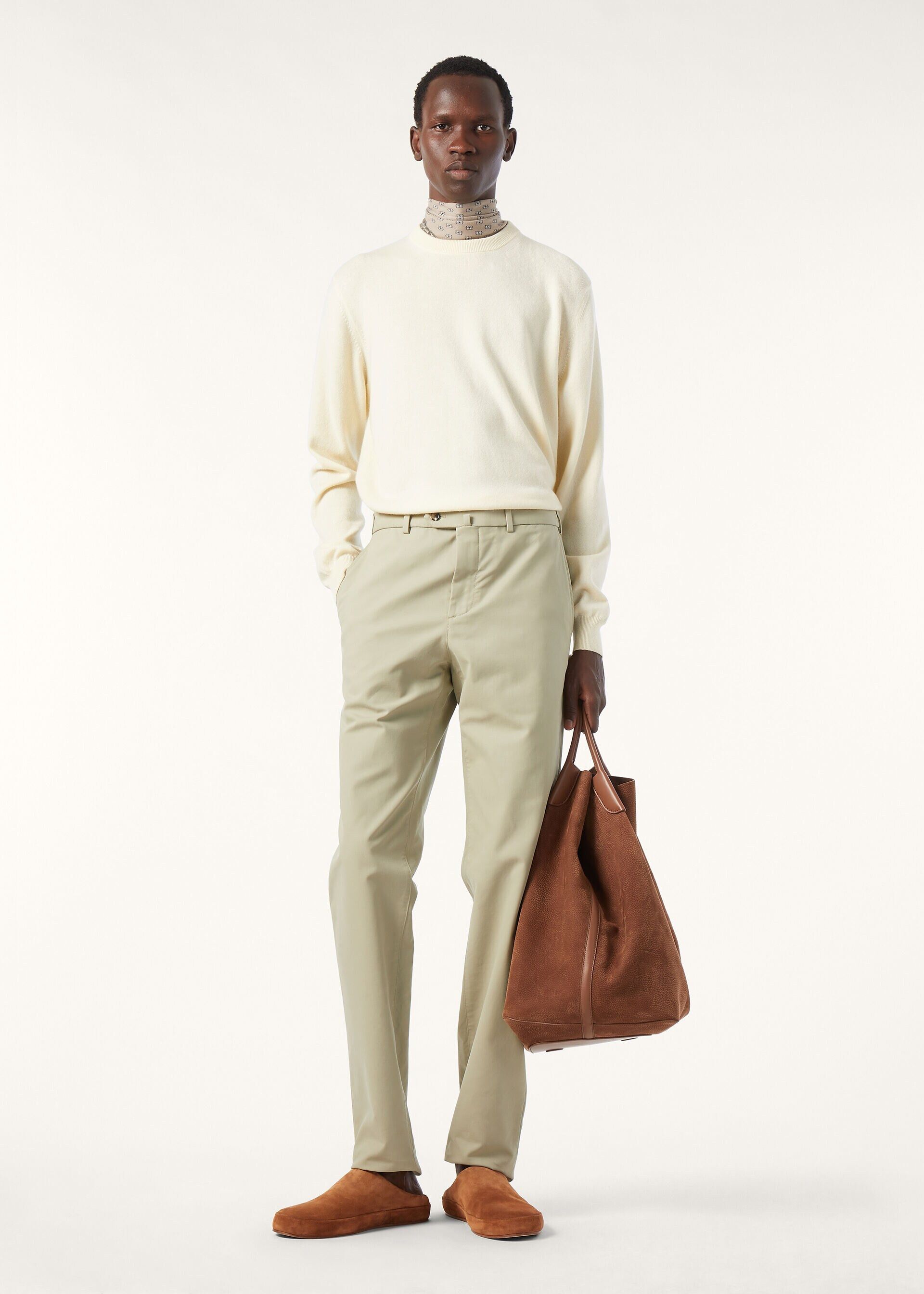 Loro Piana os11x0326 FAO8422 Carlo Pant in Herbal Balm Size US 30 / EU 46 - 4 Thumbnail