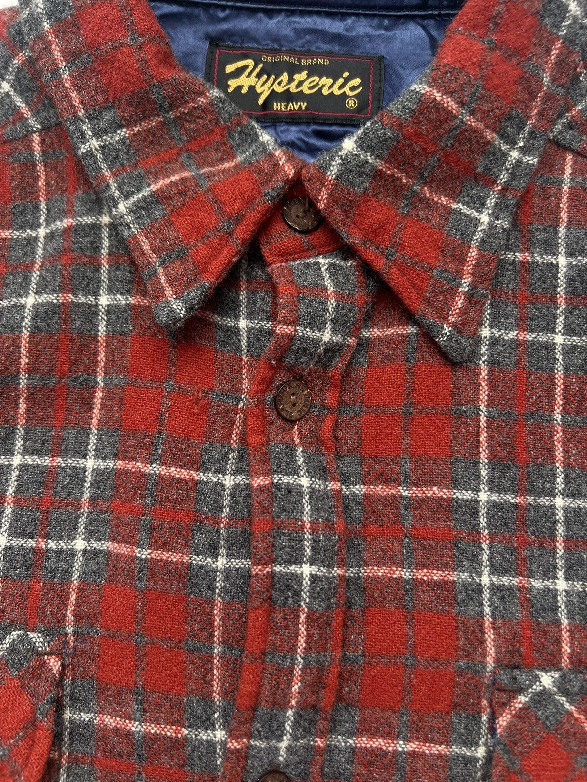 Hysteric Glamour 00’s HYSTERIC GLAMOUR HEAVY WOOL FLANNEL CHECK TIMBER SHIRT Size US M / EU 48-50 / 2 - 4 Thumbnail