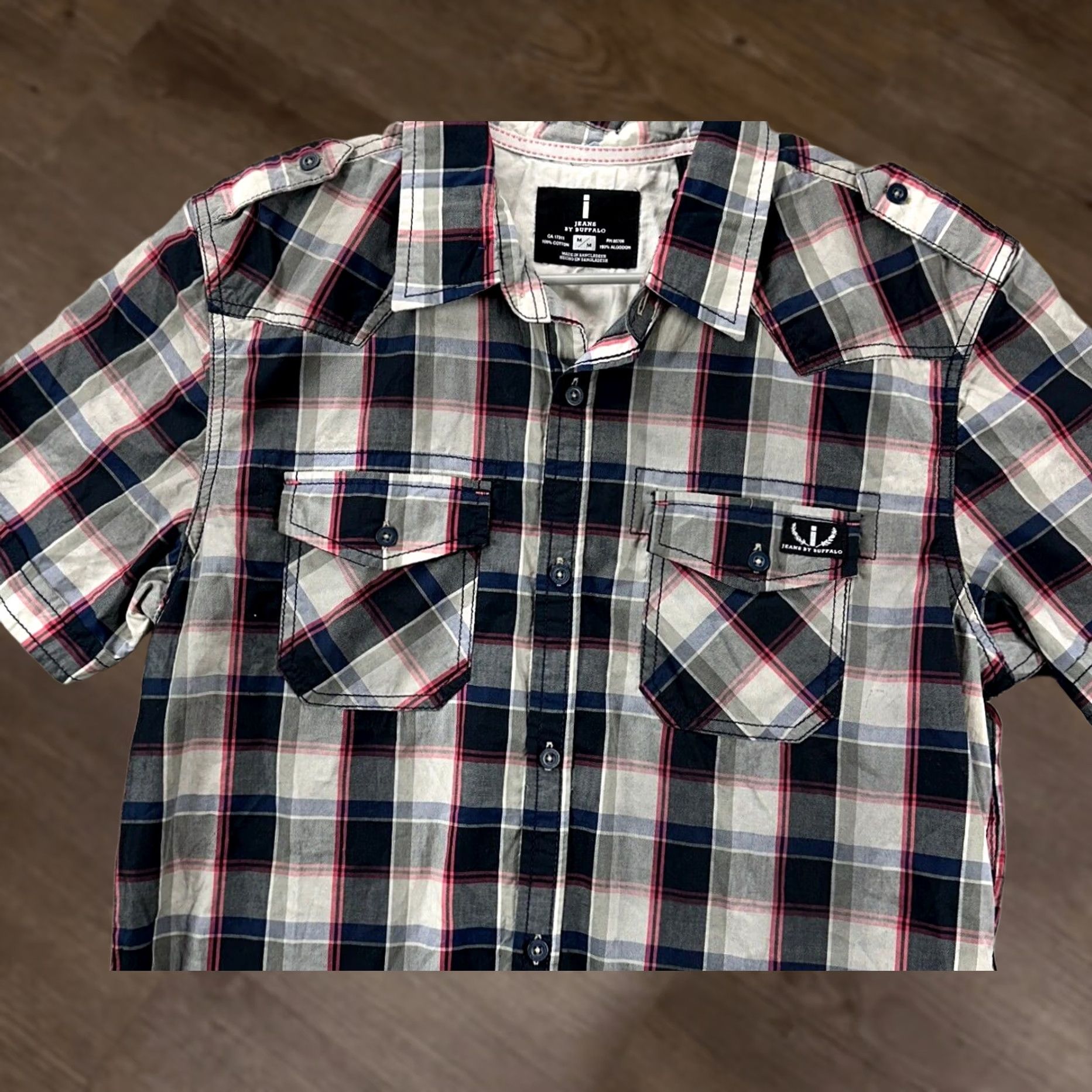 Vintage Jeans By Buffalo Button-Up Shirt Men Medium Plaid Western Cowboy Pocket NEW Size US M / EU 48-50 / 2 - 1 Thumbnail