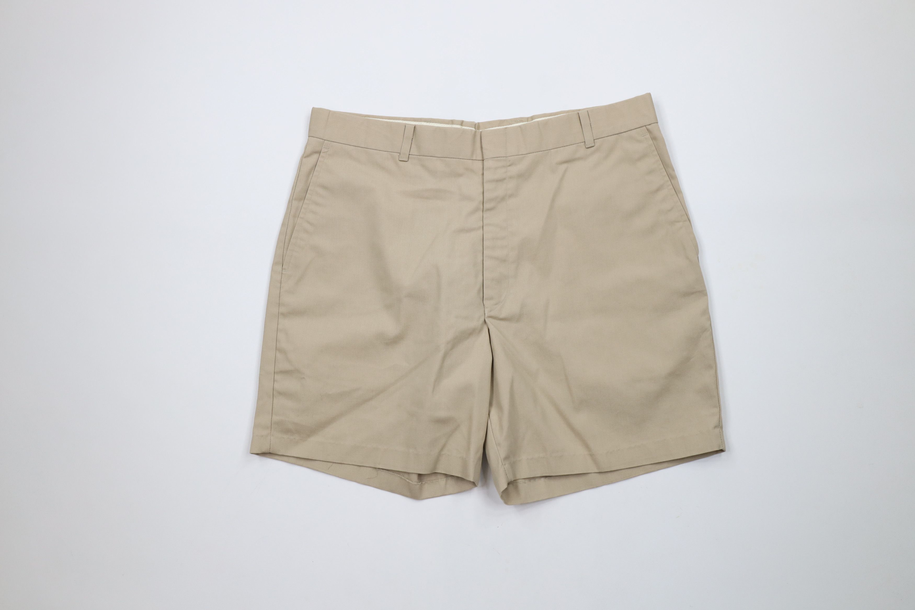 Vintage Vintage 70s Streetwear Made Above Knee Chino Shorts USA Size US 34 / EU 50 - 1 Thumbnail