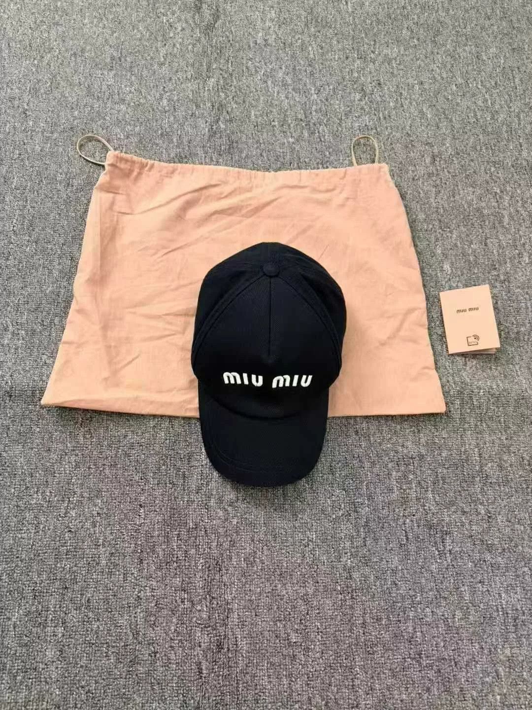 Miu Miu Miu Miu Embroidered Logo Navy Cap Size ONE SIZE - 1 Thumbnail