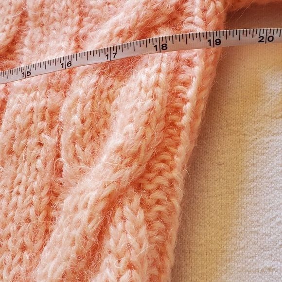 Vintage Vintage Handmade Cable Knit Light Pink Button-down Sz. L Swe Size L / US 10 / IT 46 - 8 Thumbnail