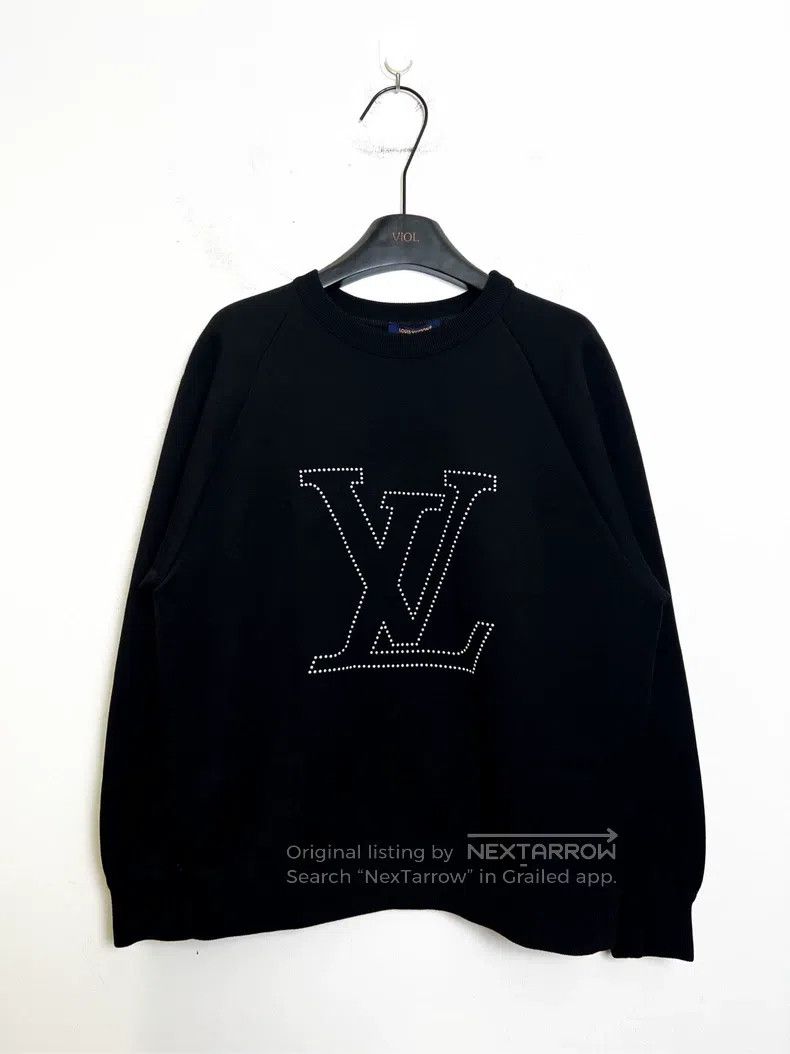 Louis Vuitton Louis Vuitton 25ss black studded logo sweatshirt Size US XS / EU 42 / 0 - 1 Thumbnail