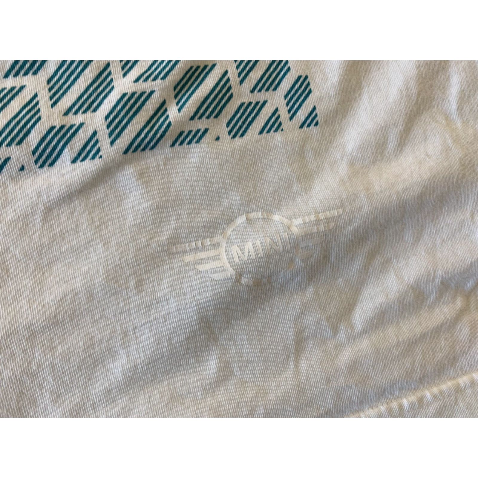Vintage MINI Geometric T-Shirt Mens Size L White Green Short Sleeve Shirt Size US L / EU 52-54 / 3 - 4 Thumbnail
