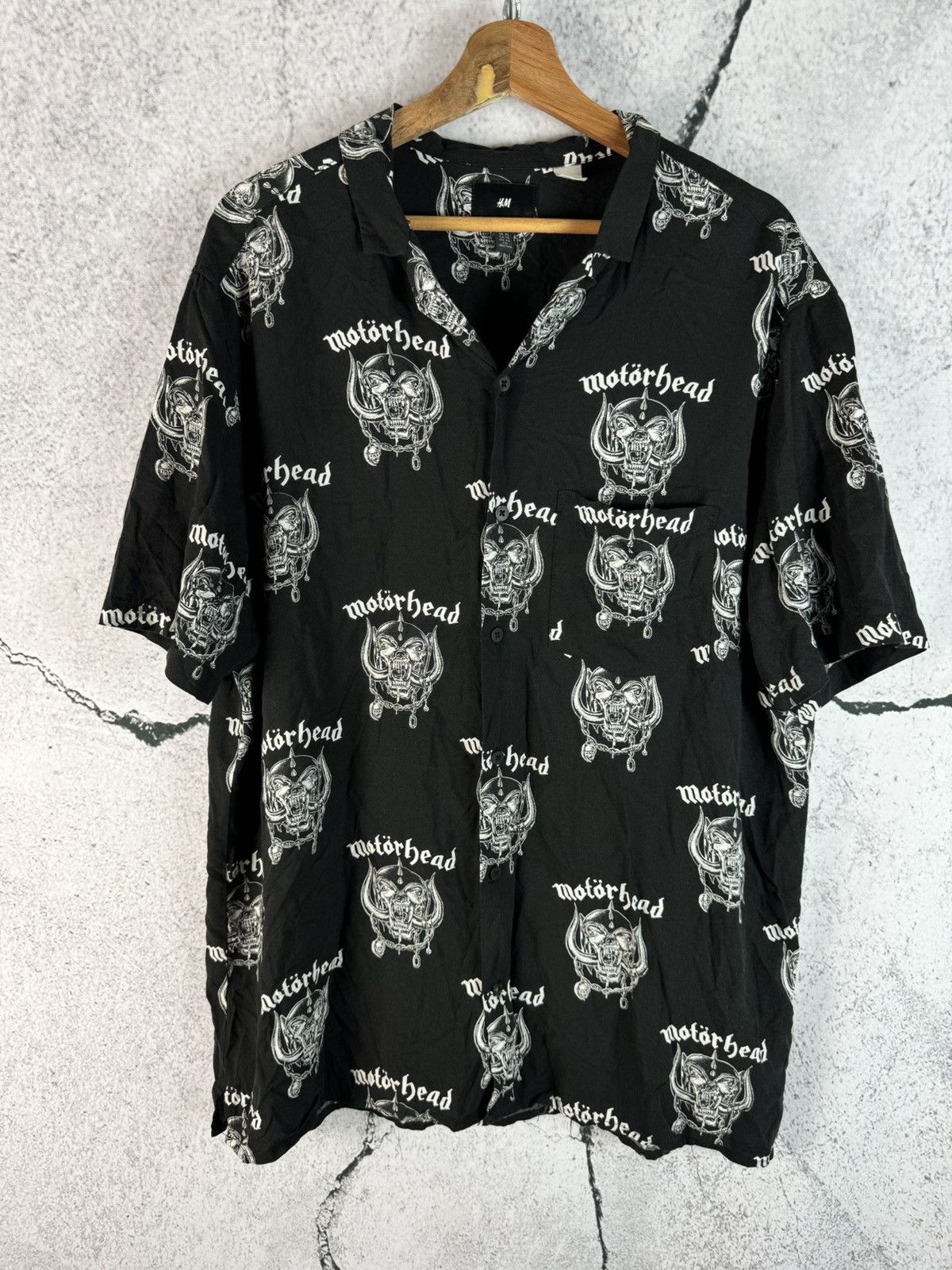 Band Tees Rare MOTORHEAD x H&M Full All Over Print Button Up Size US XL / EU 56 / 4 - 1 Thumbnail