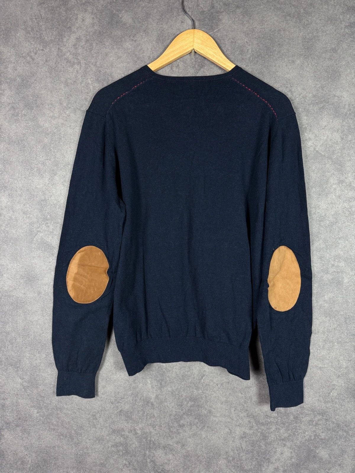 Carolina Herrera Carolina Herrera Cotton Sweater Navy Embroidered Logo Size L / US 10 / IT 46 - 8 Thumbnail