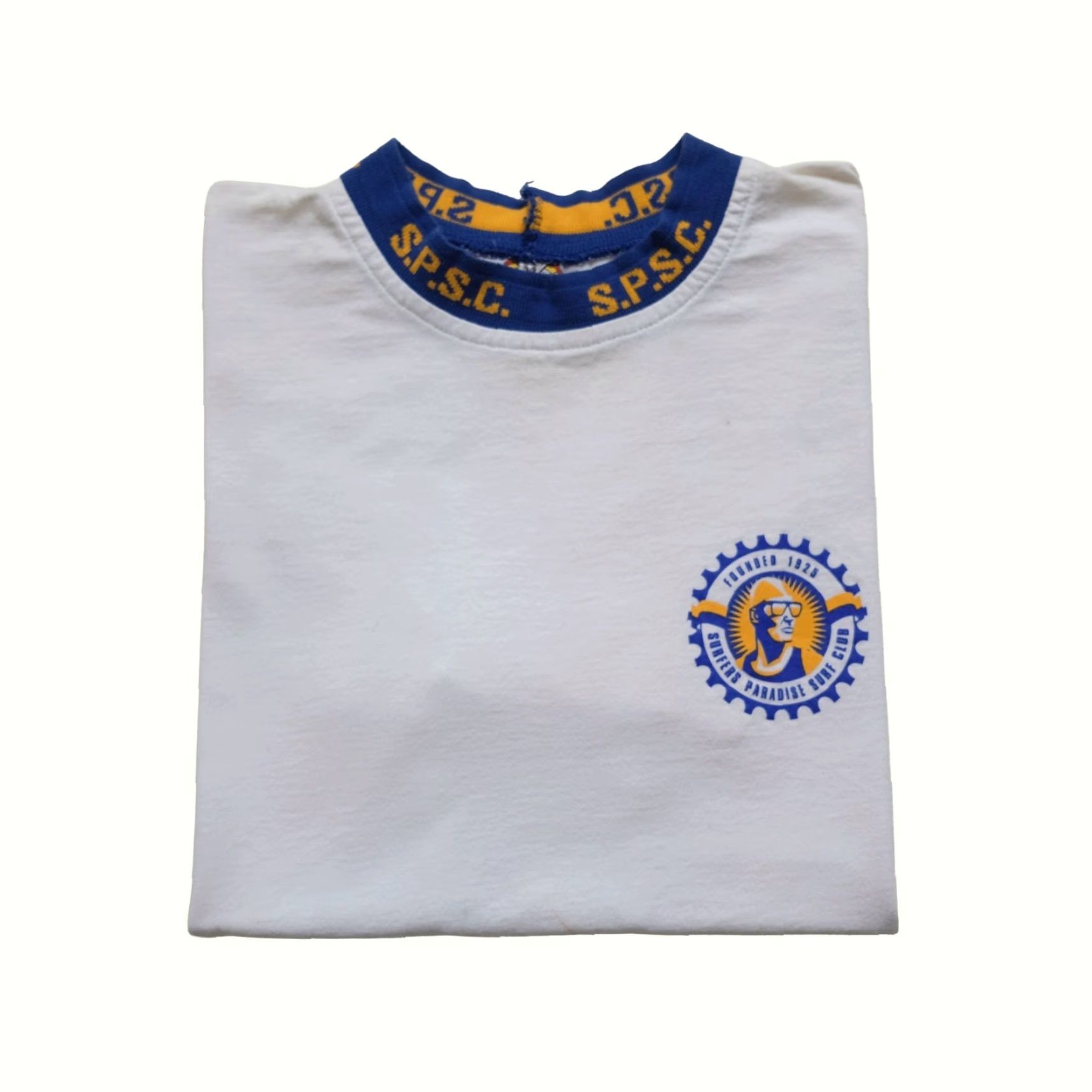 Vintage VINTAGE 80s 90s SURF CLUB SPORT JAPAN USA AUSTRALIA WHITE GRAPHIC RINGER T SHIRT MD M SHIRT Mens Size US M / EU 48-50 / 2 - 2 Thumbnail