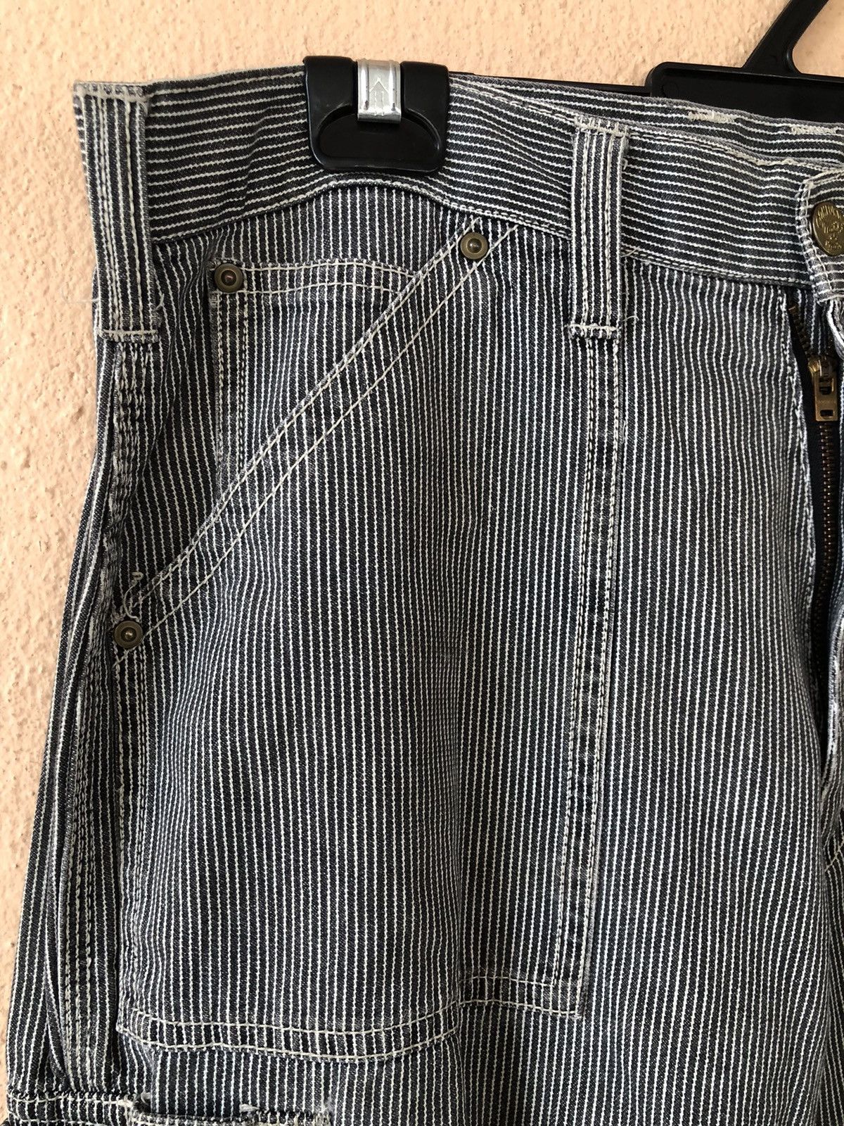 Japanese Brand × Vintage Vintage DOGMAN Small Stripe Cargo Pant Size US 35 - 16 Thumbnail