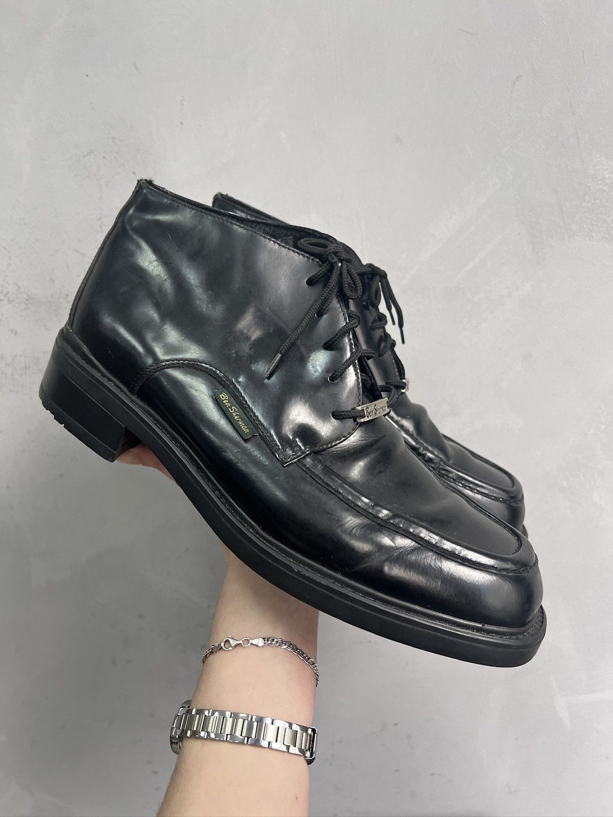 Hysteric Glamour Black Leather Derby Shoes Classic Dirk bikkembergs style y2k Size US 9 / EU 42 - 1 Thumbnail