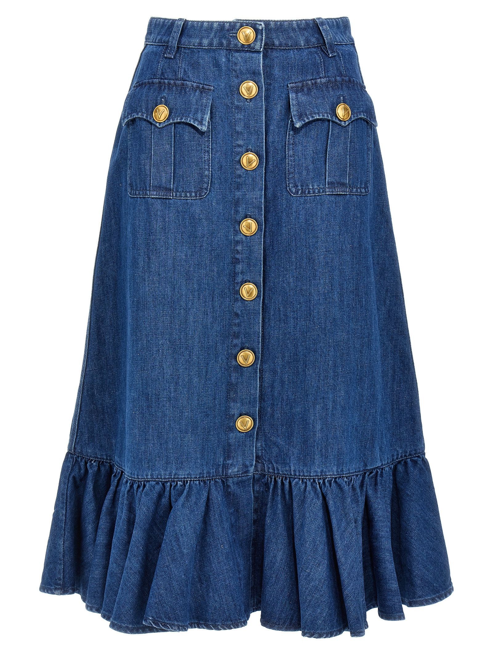 Valentino Valentino Garavani Denim Skirt Size 28" / US 6 / IT 42 - 1 Thumbnail