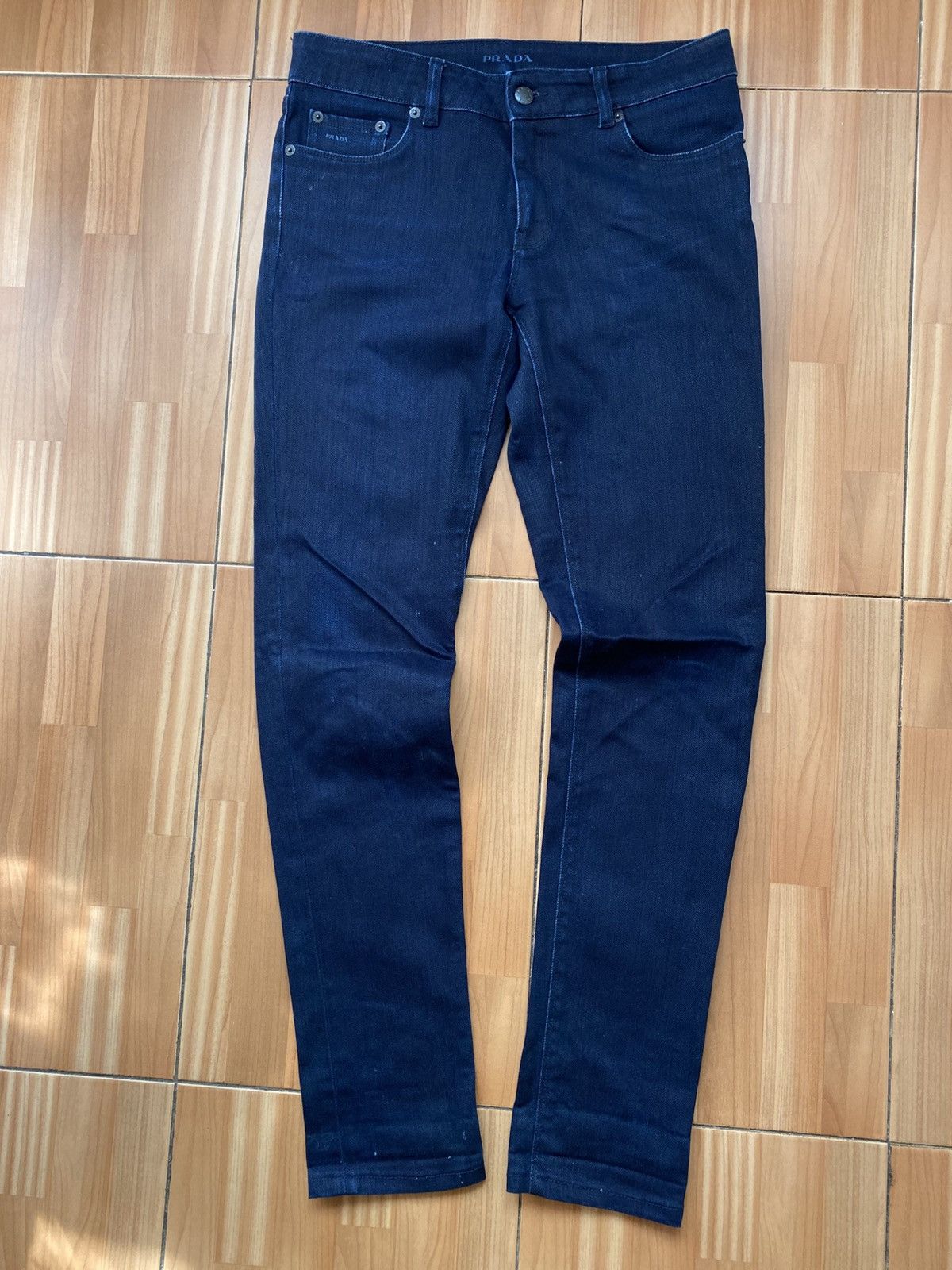 Prada PRADA Contour Fit Dark Blue Stretch Jeans Size 27 Size 27" / US 4 / IT 40 - 2 Thumbnail