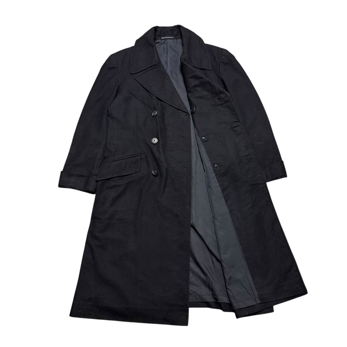 Yohji Yamamoto Yohji Yamamoto Pour Homme 80s Runway Double Breasted Coat Size US M / EU 48-50 / 2 - 13 Thumbnail